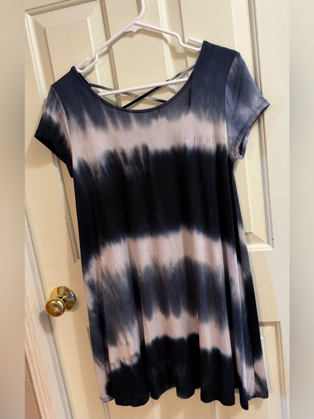 Rolla Coster Tie-Dye Short Sleeve Swing Mini Dress | M